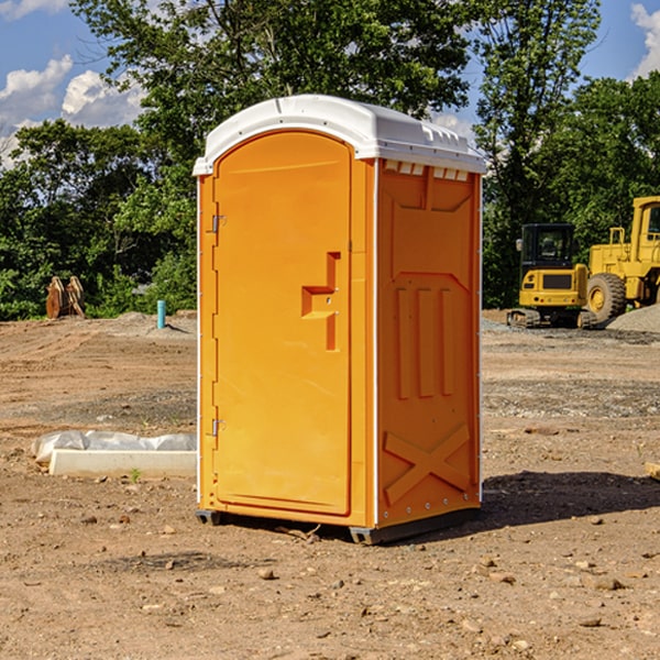 how often are the portable toilets cleaned and serviced during a rental period in Long Lake Illinois